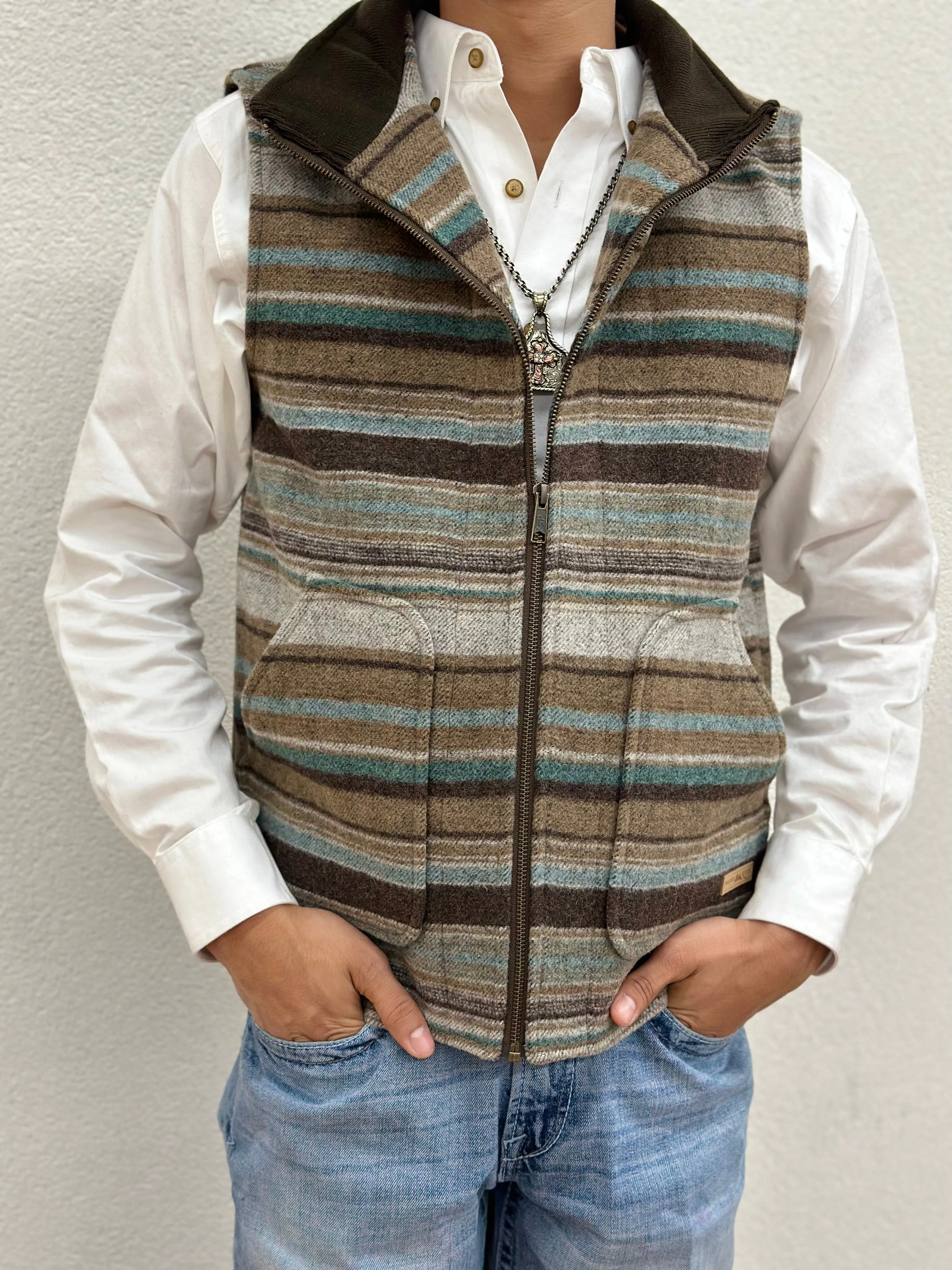 “ Luke “ | BROWN AZTEC MEN WESTERN VEST 98-1003