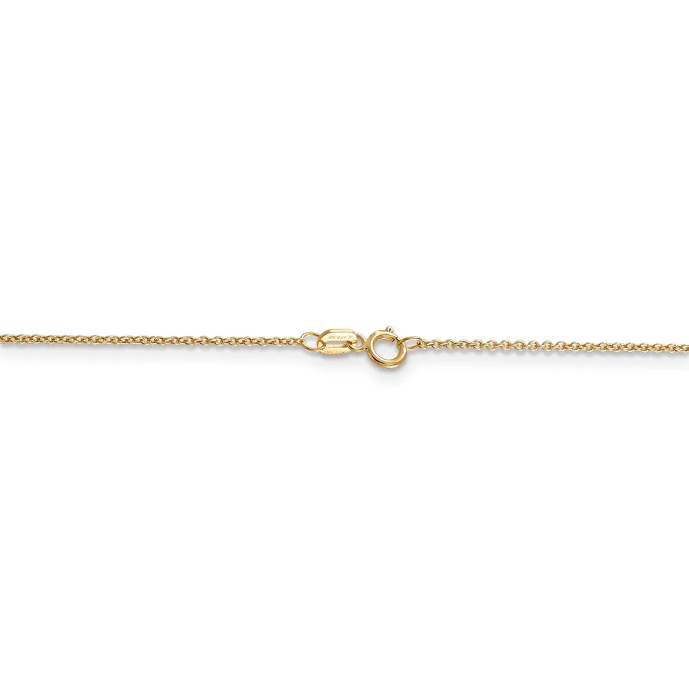 14k Yellow Gold Basketball Hoop Necklace