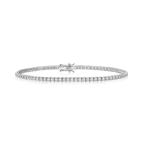 18ct White Gold 2.00 ct Diamond Tennis Bracelet