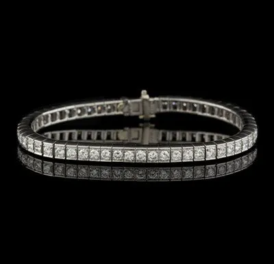 4.0ct tw Platinum Diamond Tennis Bracelet