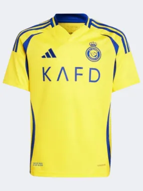 Adidas Al Nassr Fc 24 Home Kids-Boys Football T-Shirt Yellow/Blue