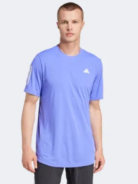 Adidas Club 3 Stripes Men Tennis T-Shirt Cobalt Blue