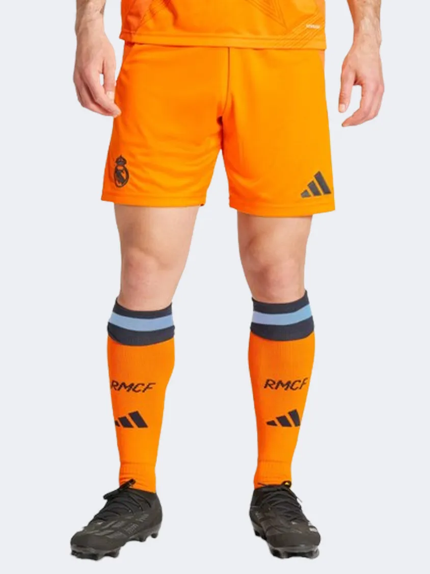 Adidas Real Madrid Away 2024 2025 Men Football Short Crew Orange