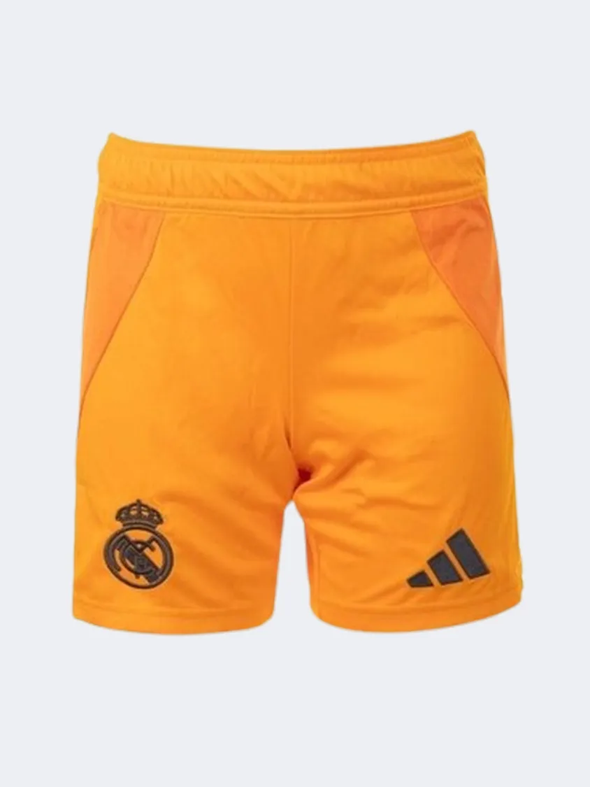 Adidas Real Madrid Away 24 Kids Boys Football Short Crew Orange