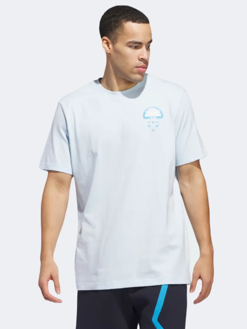 Adidas Trae Fg Men Basketball T-Shirt Sky Tint