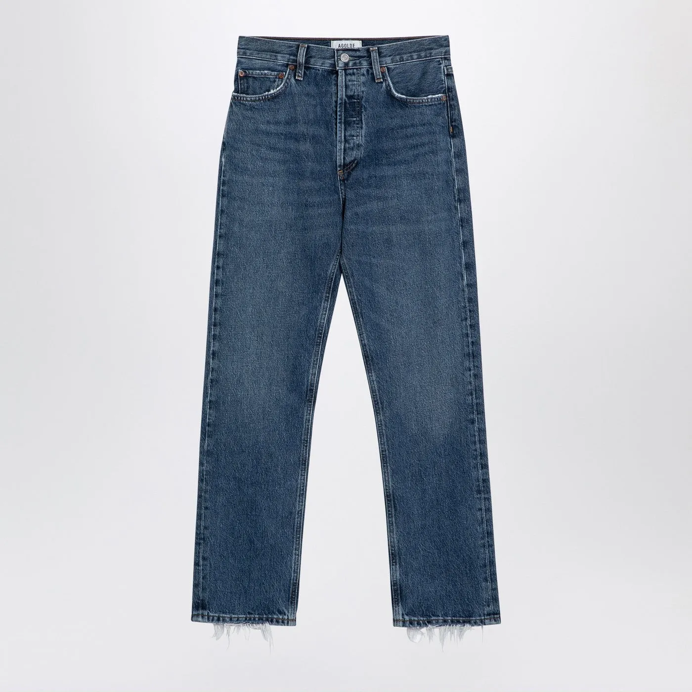 AGOLDE    Agolde Pinch Waist 90's Blue Ribbed Denim Jeans