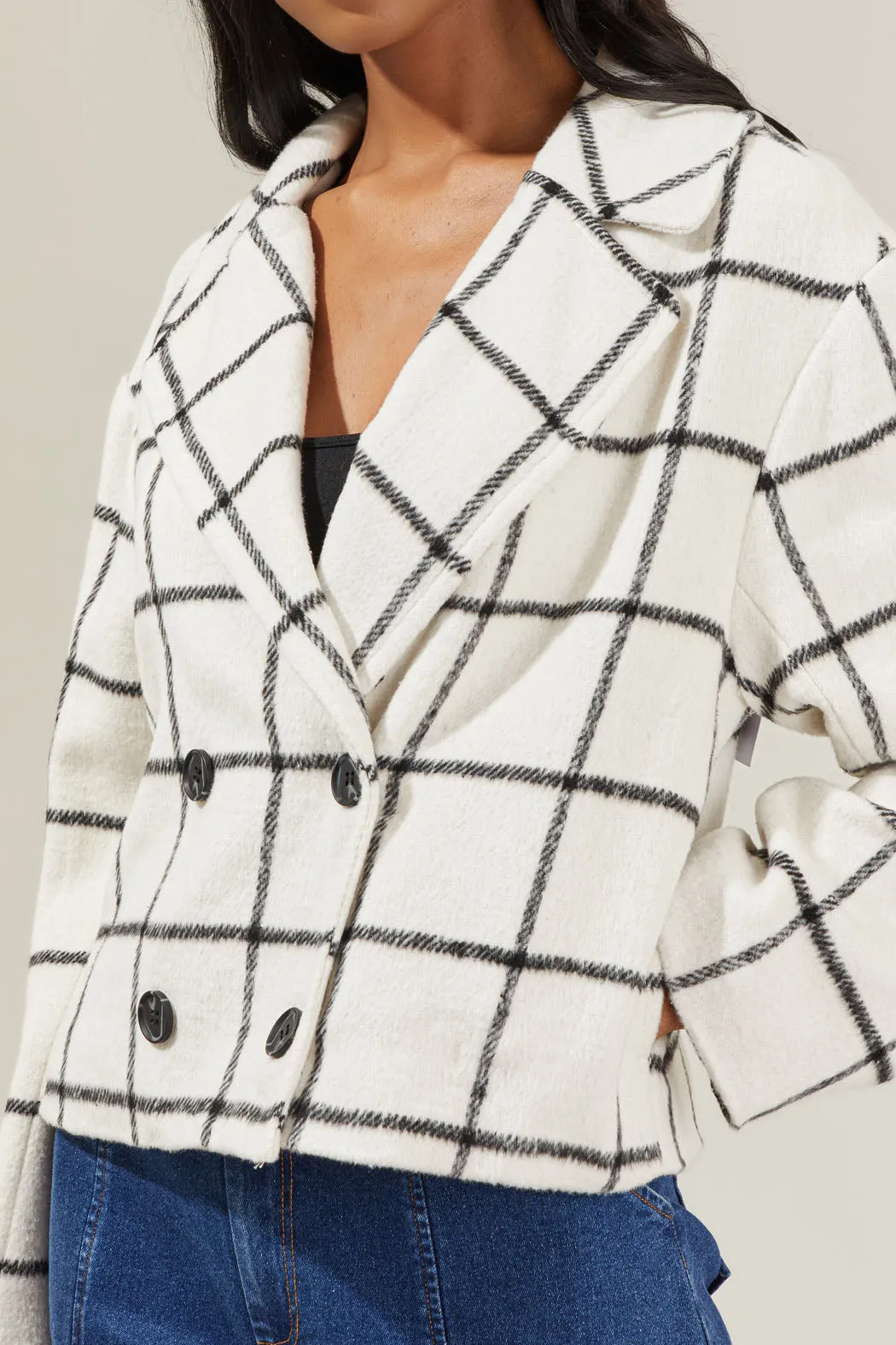 Alexa Plaid Cropped Jacket