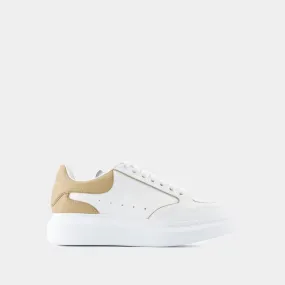 Alexander McQueen  Oversized Sneakers - Alexander McQueen - Leather - White/Camel