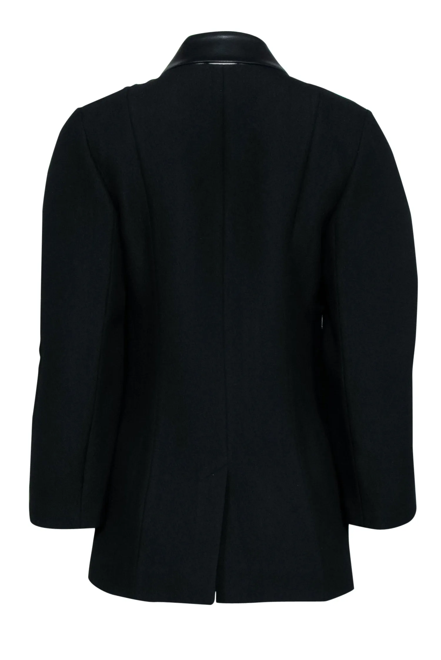 Alexander Wang - Black Leather Trim Zipper Front Jacket Sz 8