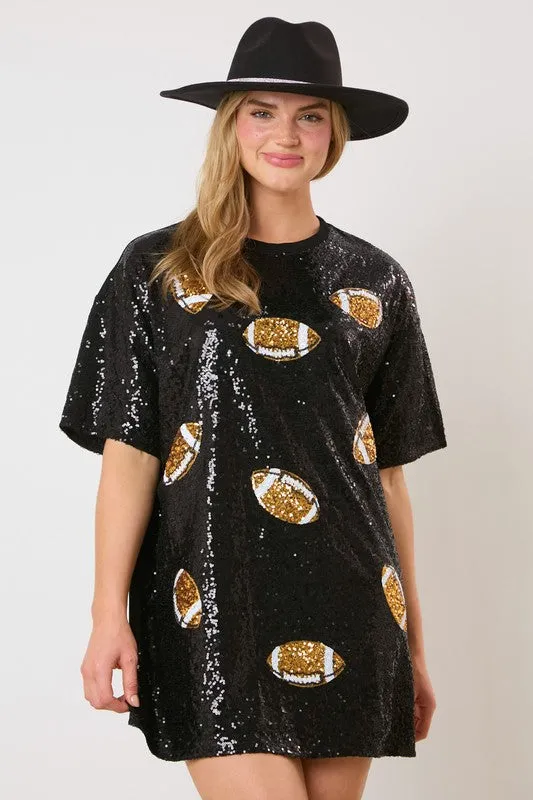 All Over Football Sequin Dress