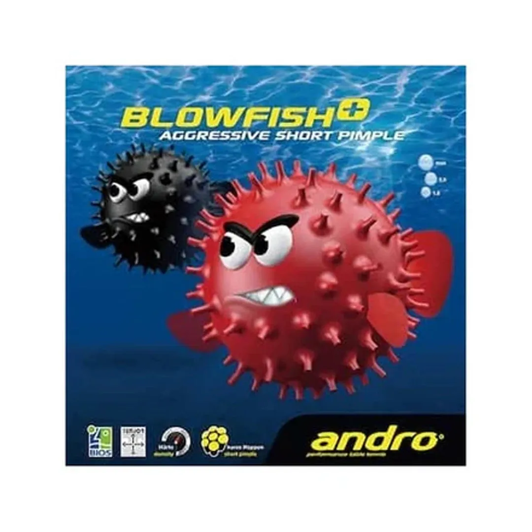 Andro Blowfish+ Table Tennis Racquet Rubber - Black