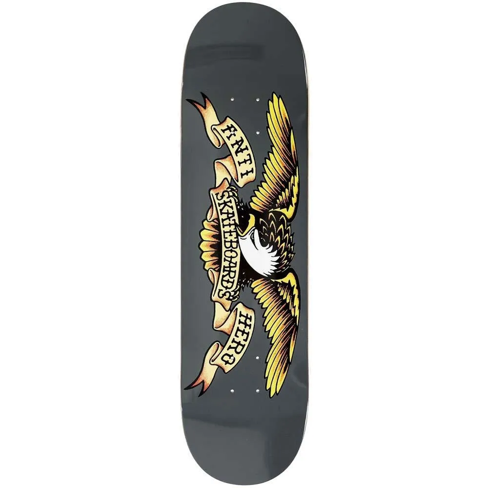 Anti Hero Classic Eagle Larger Skateboard Deck Grey 8.25