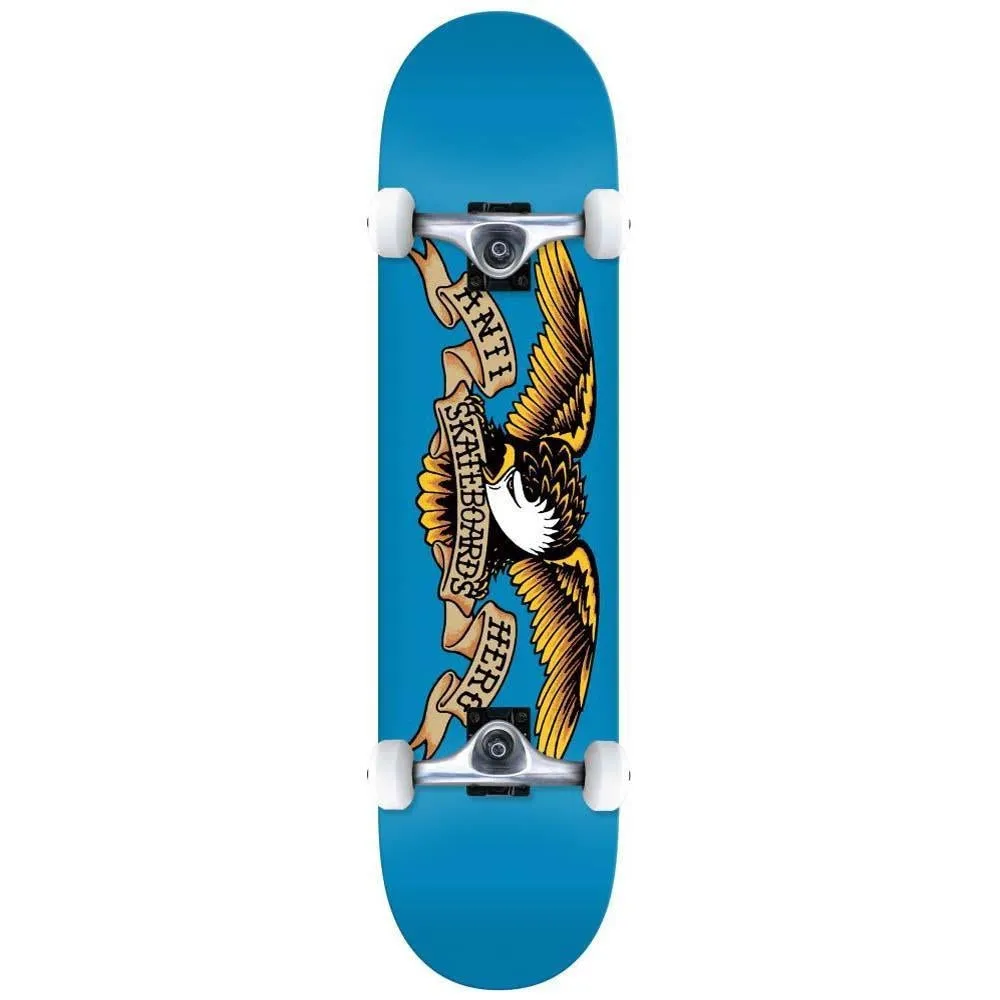 Anti Hero Classic Eagle SM Factory Complete Skateboard Blue 7.5