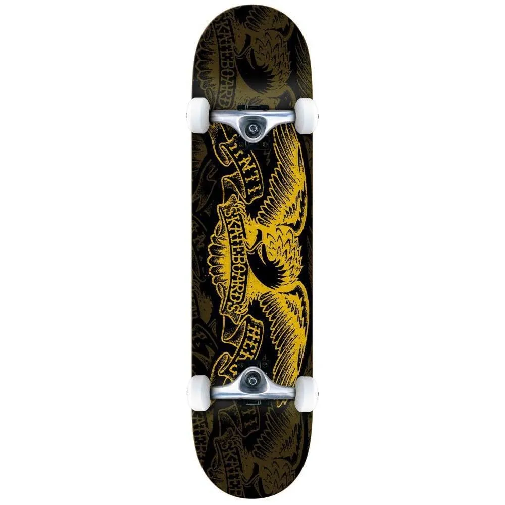 Anti Hero Complete Factory Skateboard Repeater Eagle Black/Yellow 7.75