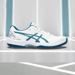 Asics Gel Game 9 Tennis Shoes (White/Restful Teal)