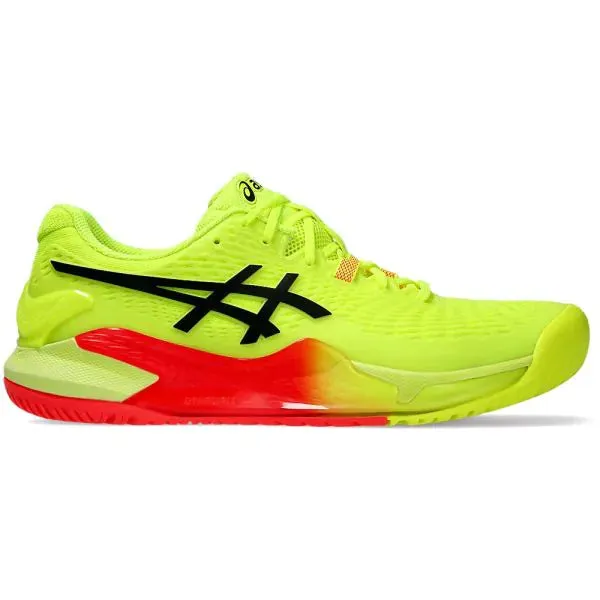 Asics Gel Resolution 9 Paris Tennis Shoes (Safety Yellow/ Black)