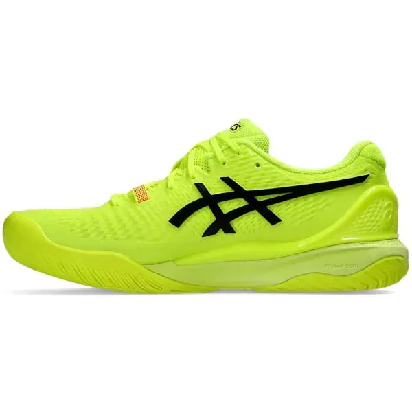 Asics Gel Resolution 9 Paris Tennis Shoes (Safety Yellow/ Black)