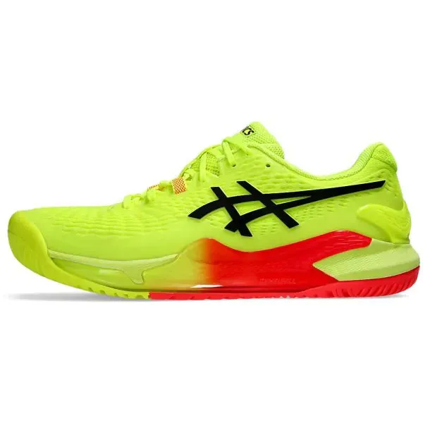 Asics Gel Resolution 9 Paris Tennis Shoes (Safety Yellow/ Black)