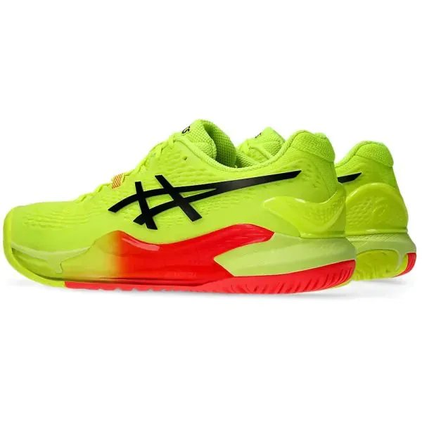 Asics Gel Resolution 9 Paris Tennis Shoes (Safety Yellow/ Black)