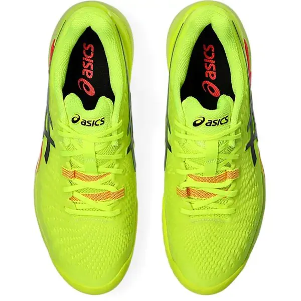 Asics Gel Resolution 9 Paris Tennis Shoes (Safety Yellow/ Black)