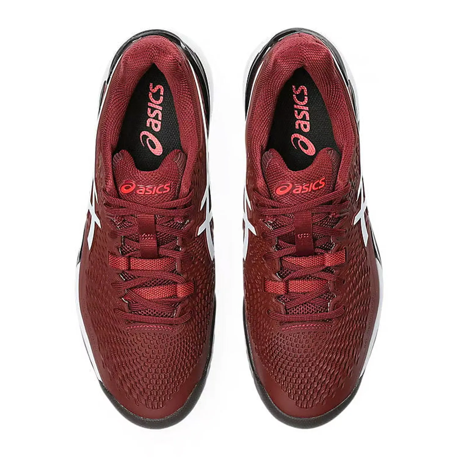 Asics Gel Resolution 9 Tennis Shoes (Antique Red/White)