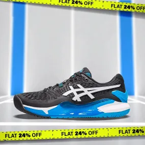 Asics Gel Resolution 9 Tennis Shoes (Black/White) - DOD