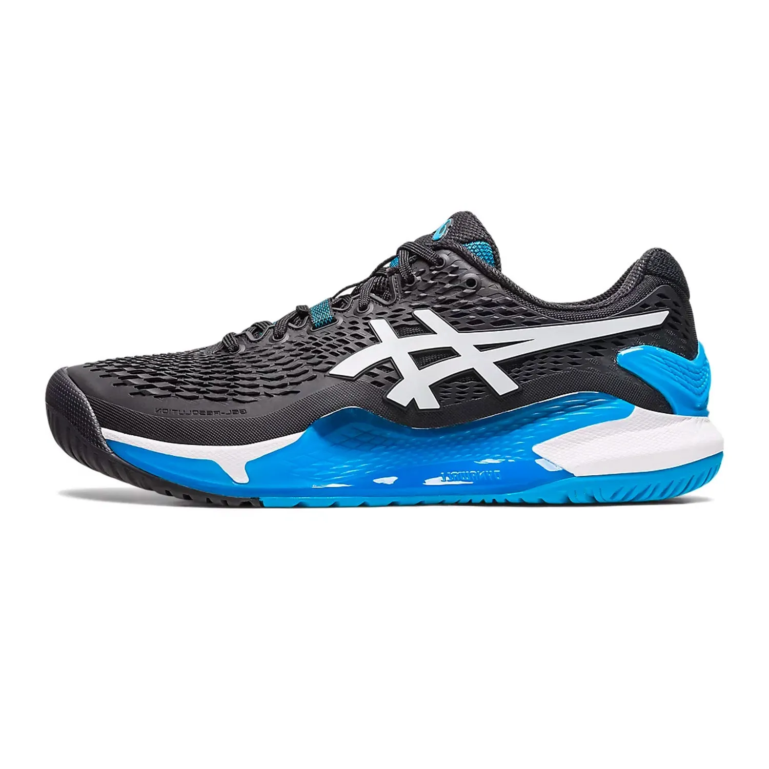 Asics Gel Resolution 9 Tennis Shoes (Black/White) - DOD