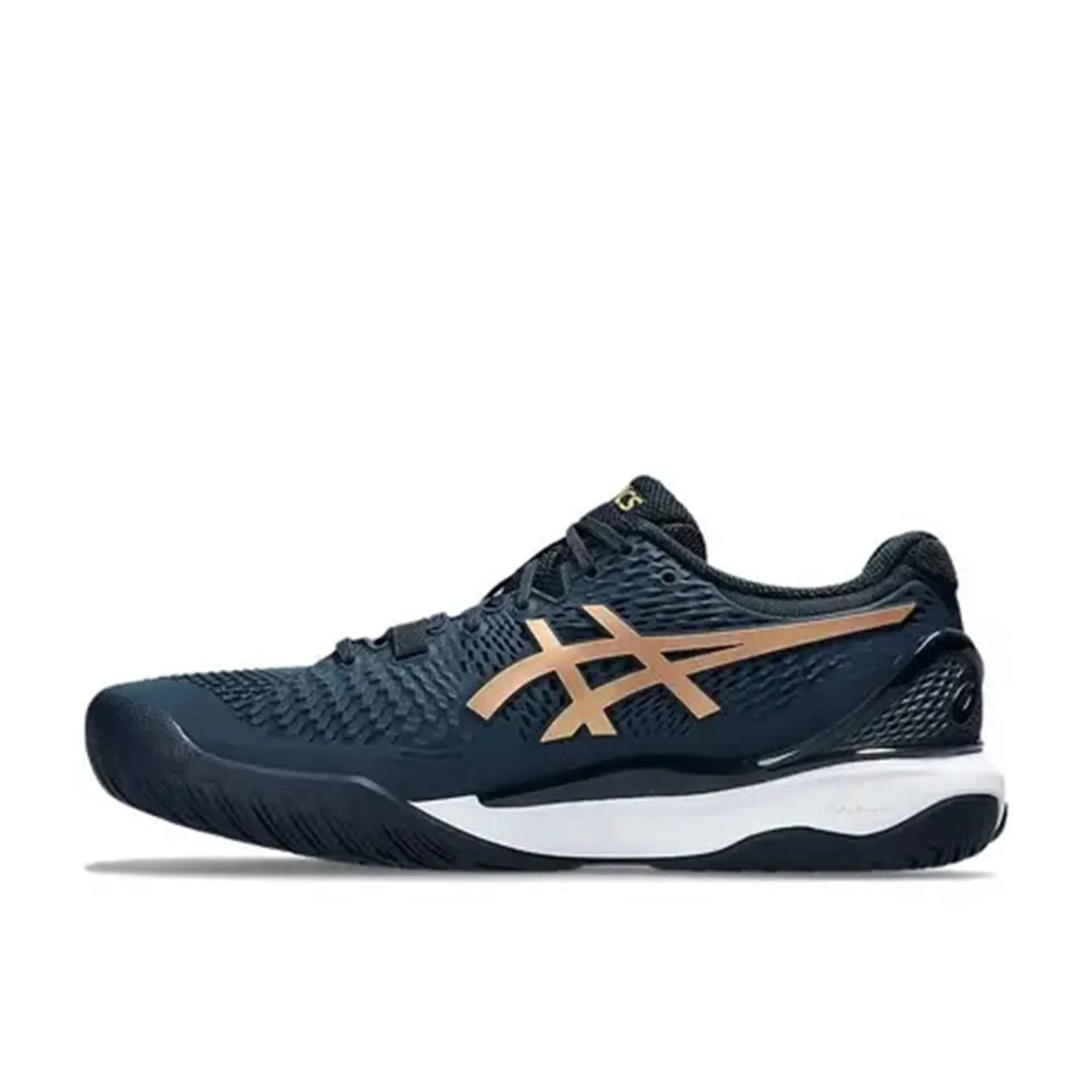 Asics Gel Resolution 9 Tennis Shoes (French Blue/ Pure Gold)