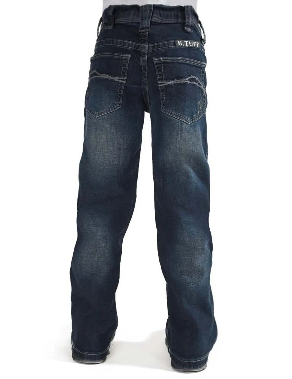 B Tuff Kids Boys Iron Dark Wash Cotton Blend Jeans