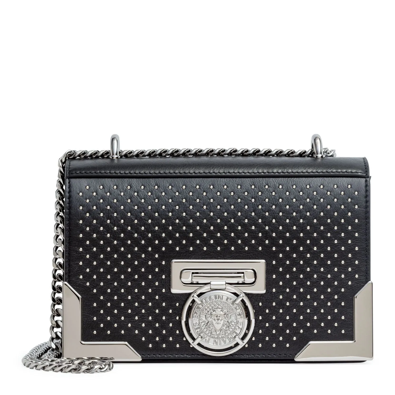 Balmain BBox 20 black studded shoulder bag