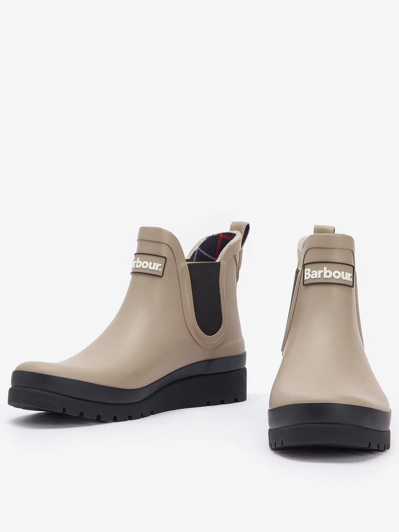 Barbour Clifton Wedge Chelsea Wellington Boot - Beige