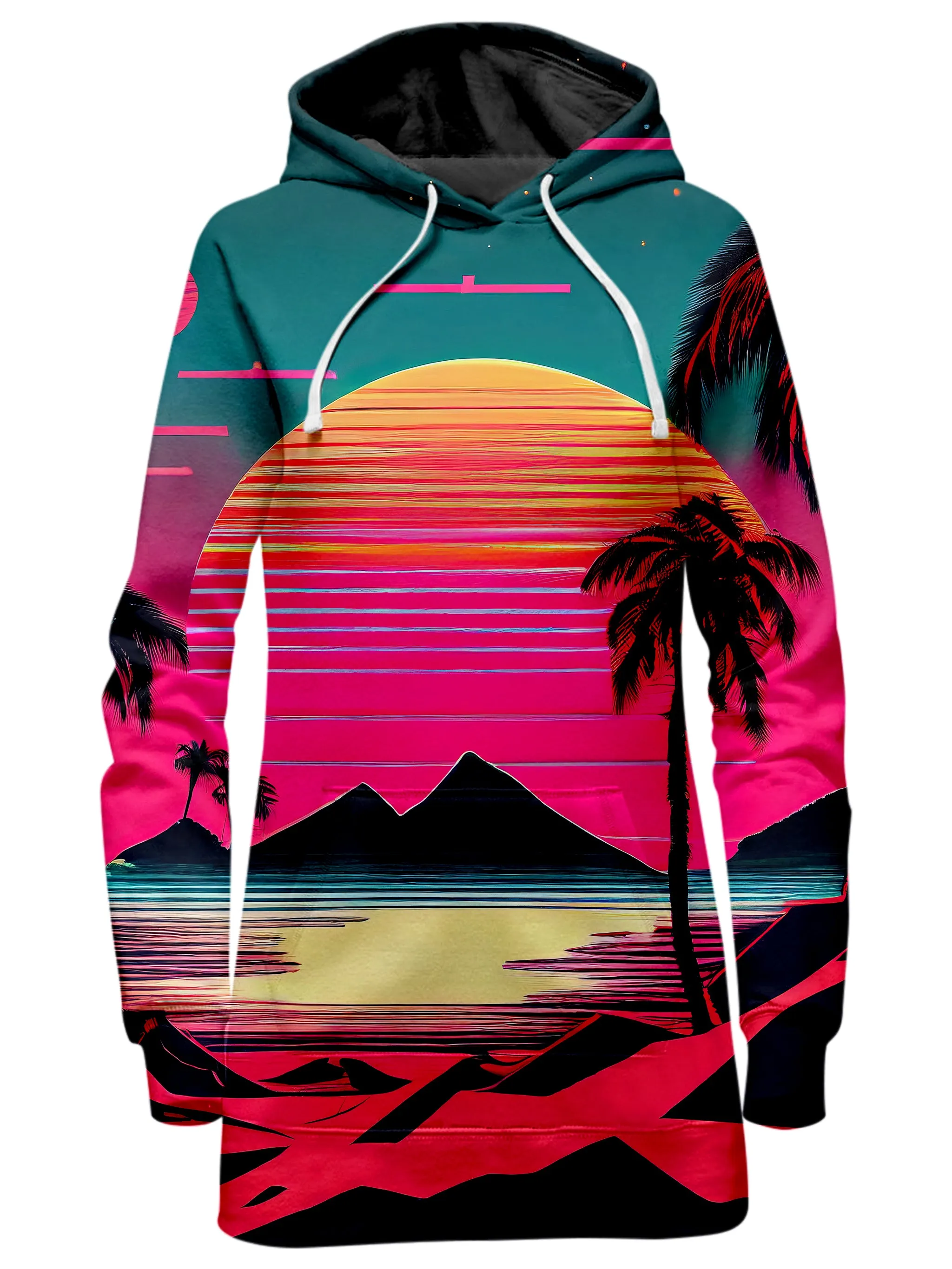 Beach Sunset Hoodie Dress and Leggings Combo