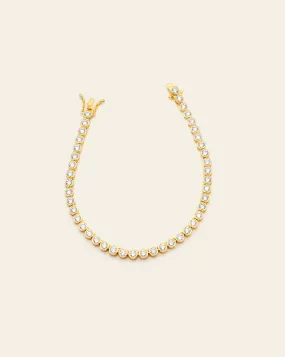 Bezel Set Tennis Bracelet - Gold Vermeil