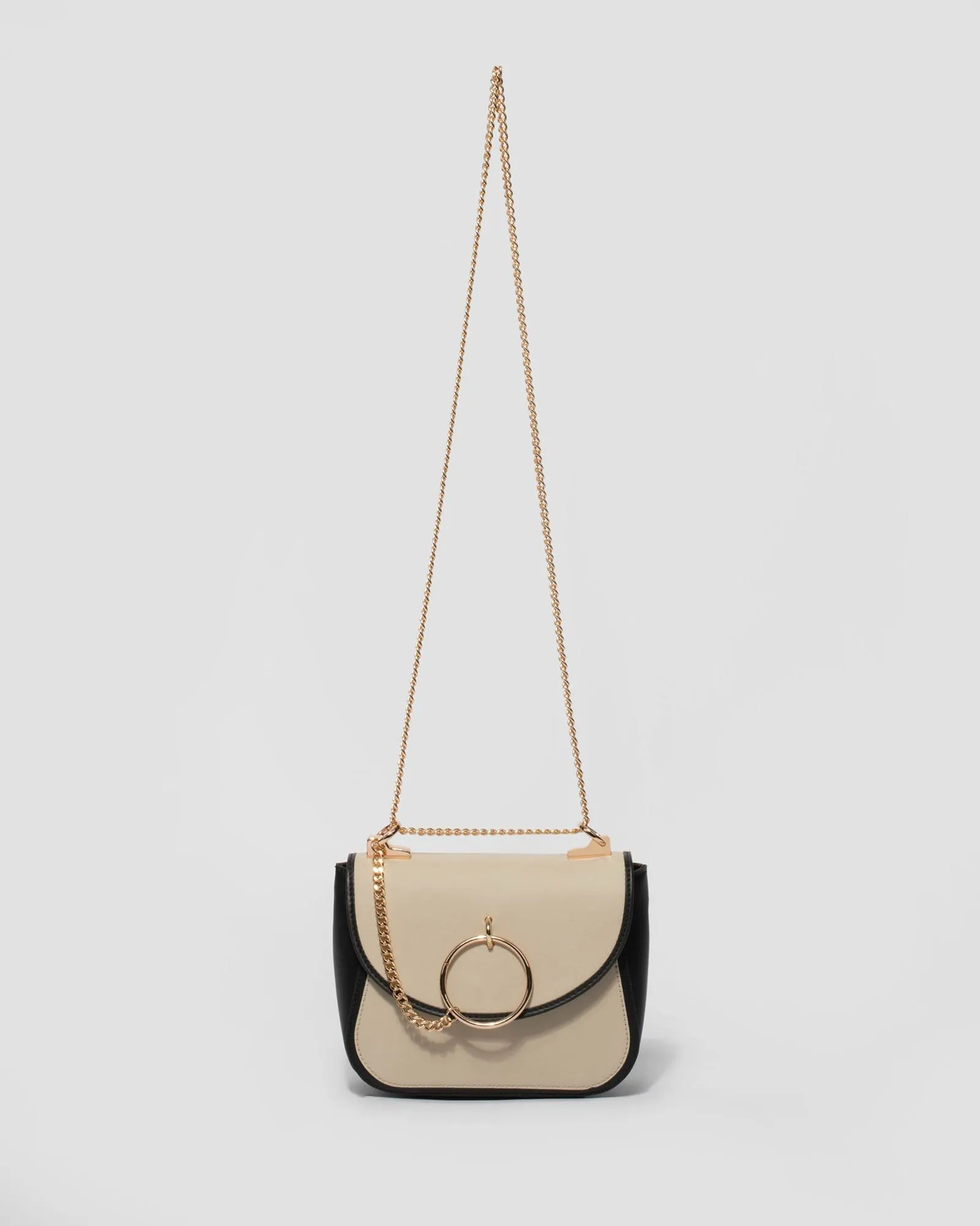 Black and Ivory Hannah Chain Crossbody Bag