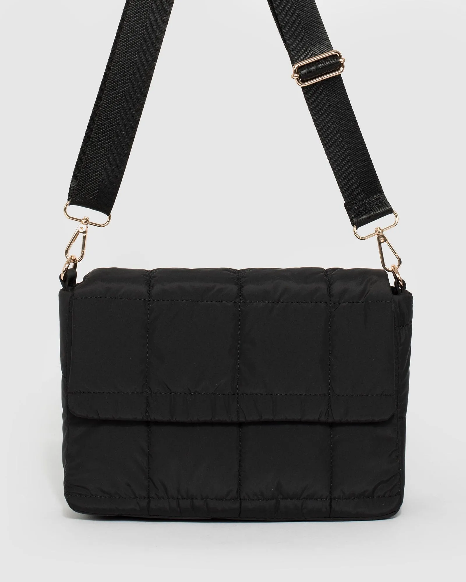 Black Halia Quilt Crossbody Bag