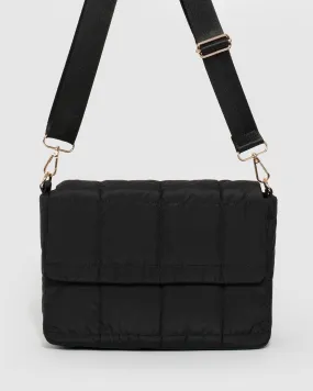 Black Halia Quilt Crossbody Bag