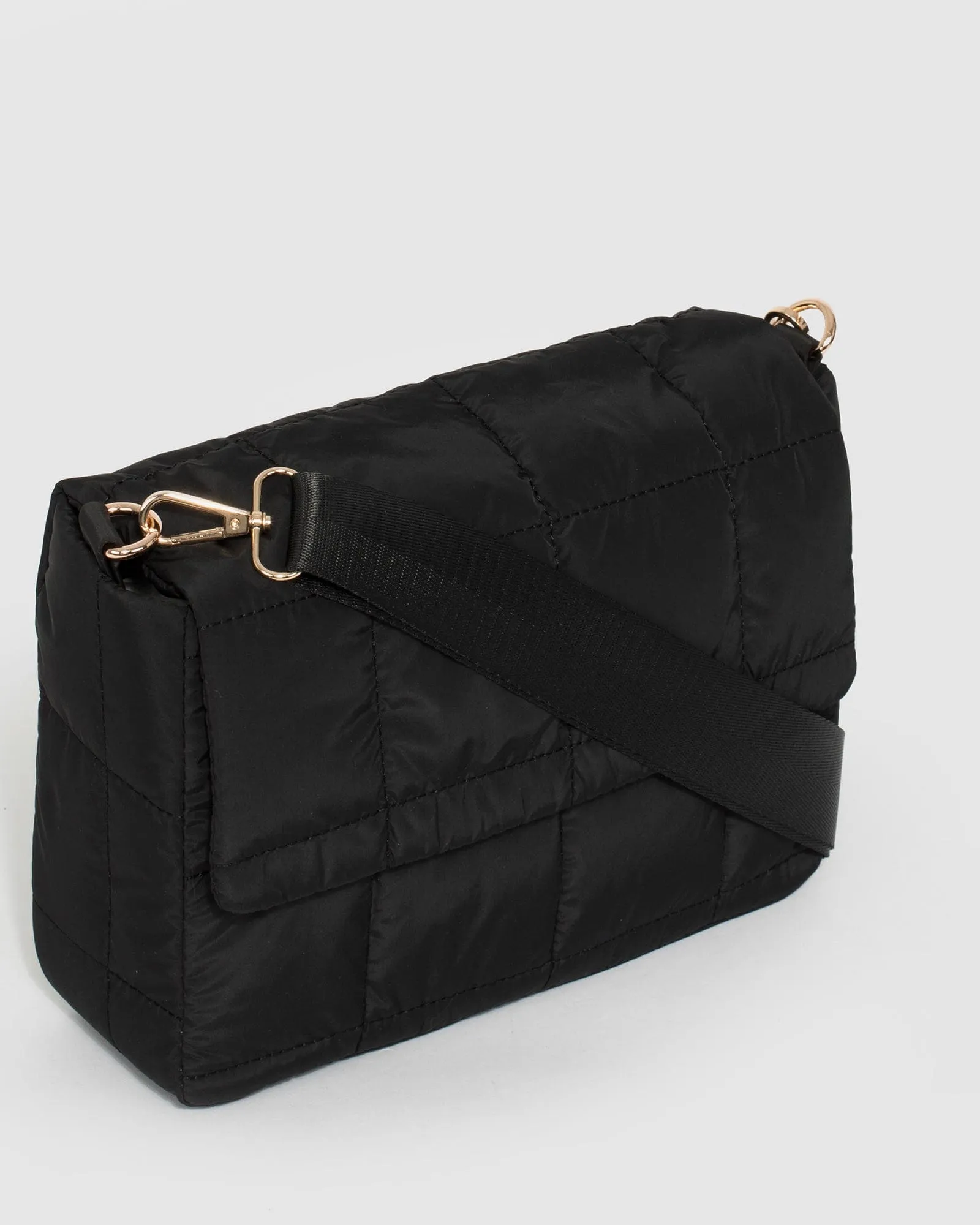 Black Halia Quilt Crossbody Bag