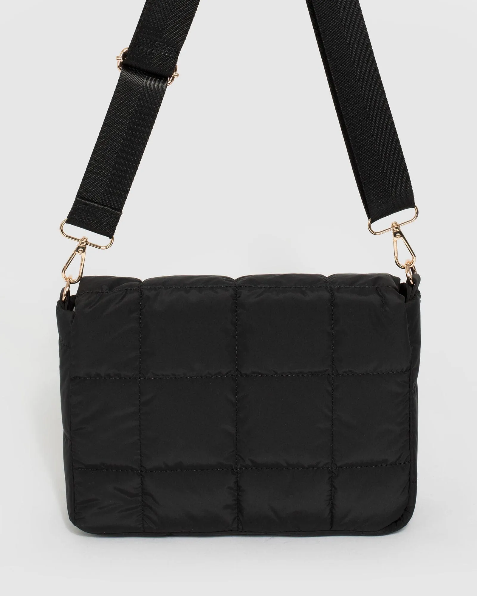 Black Halia Quilt Crossbody Bag