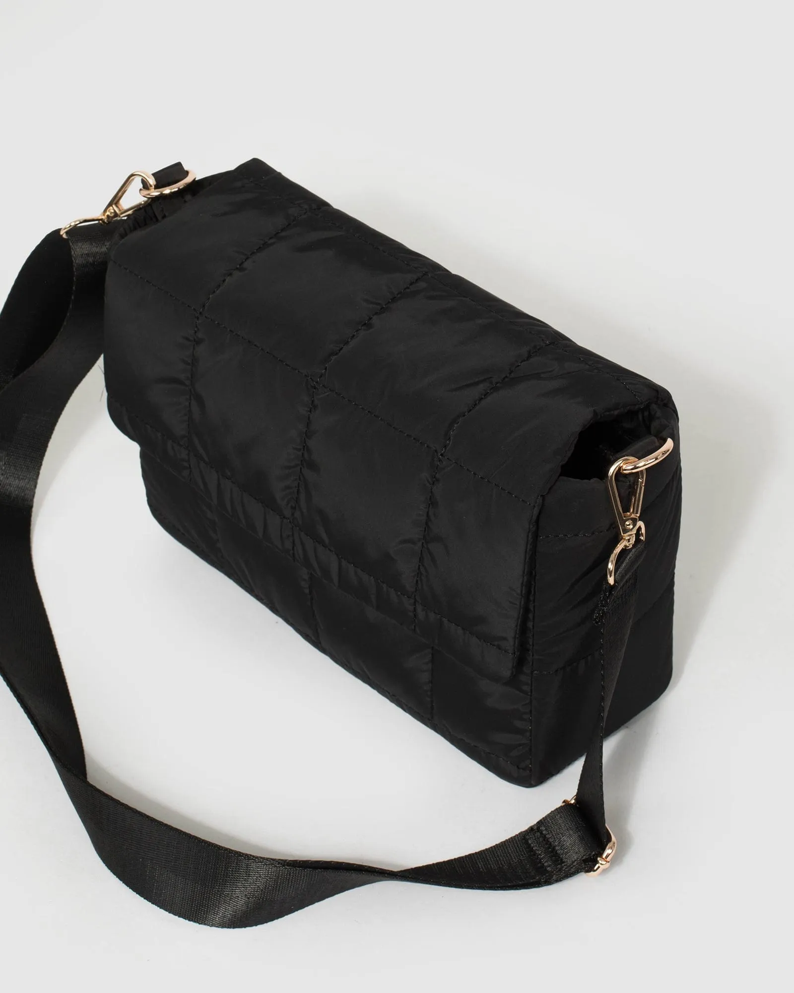 Black Halia Quilt Crossbody Bag