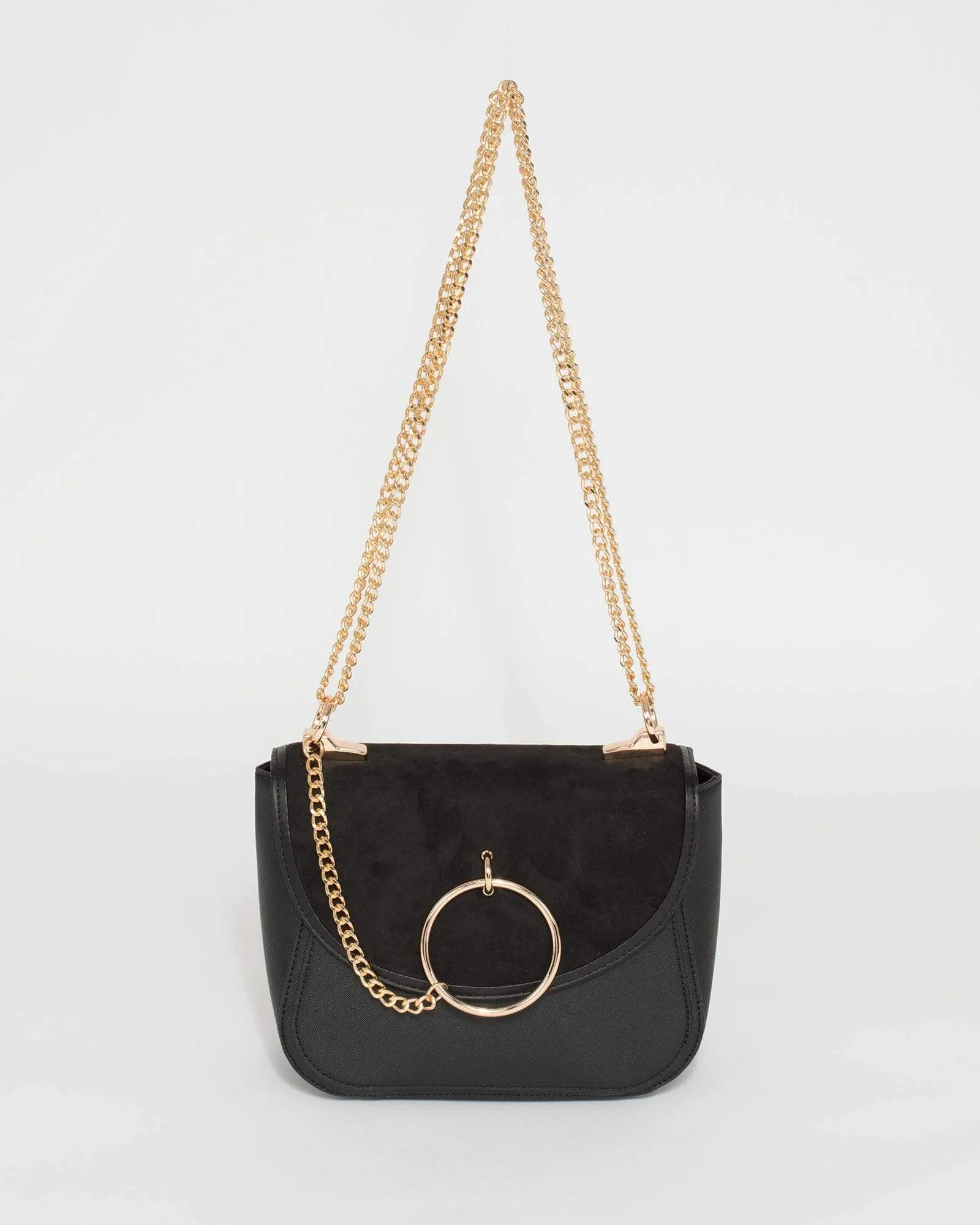 Black Hannah Chain Crossbody Bag Bag