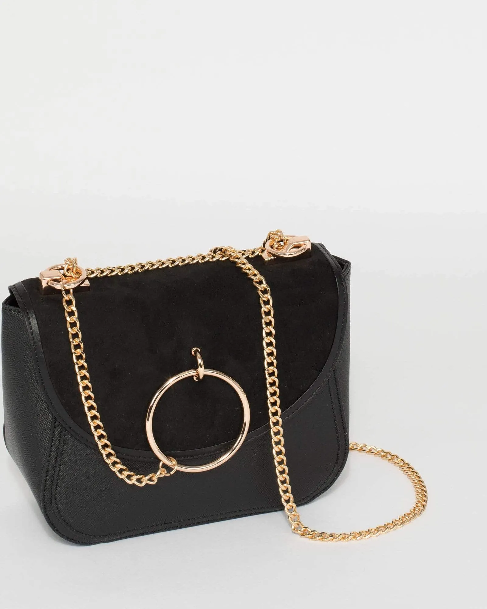 Black Hannah Chain Crossbody Bag Bag