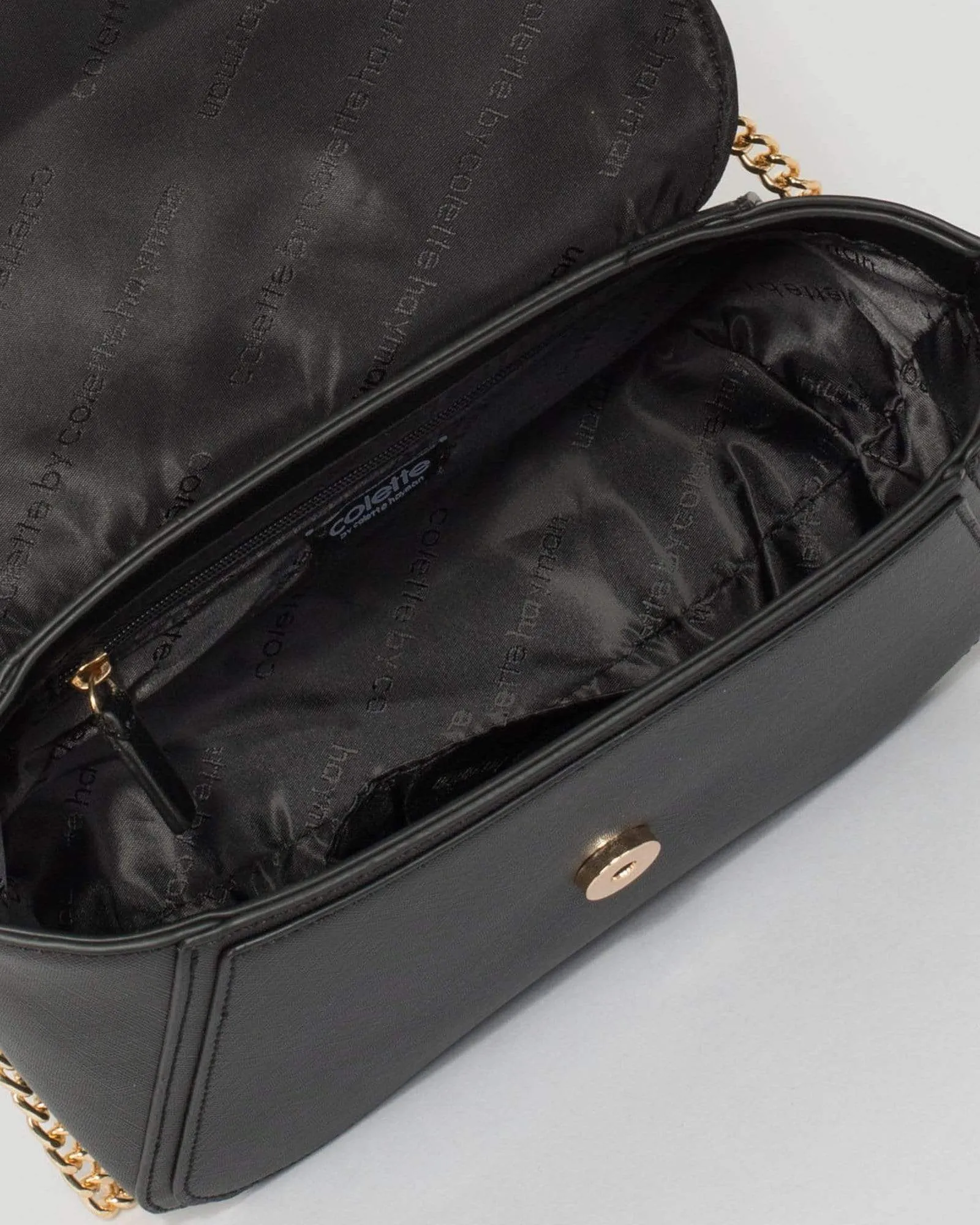 Black Hannah Chain Crossbody Bag Bag