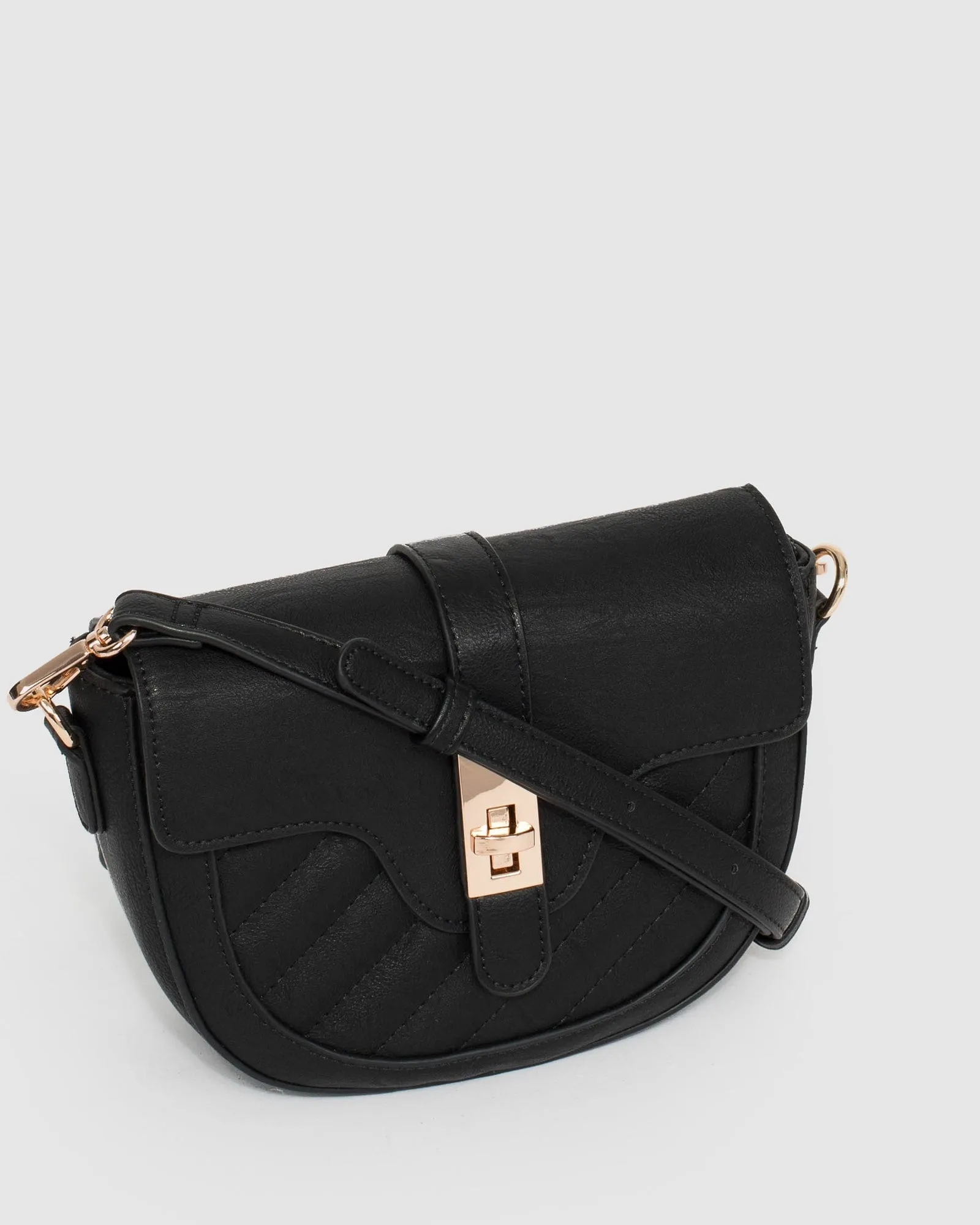 Black Lai Lock Crossbody Bag