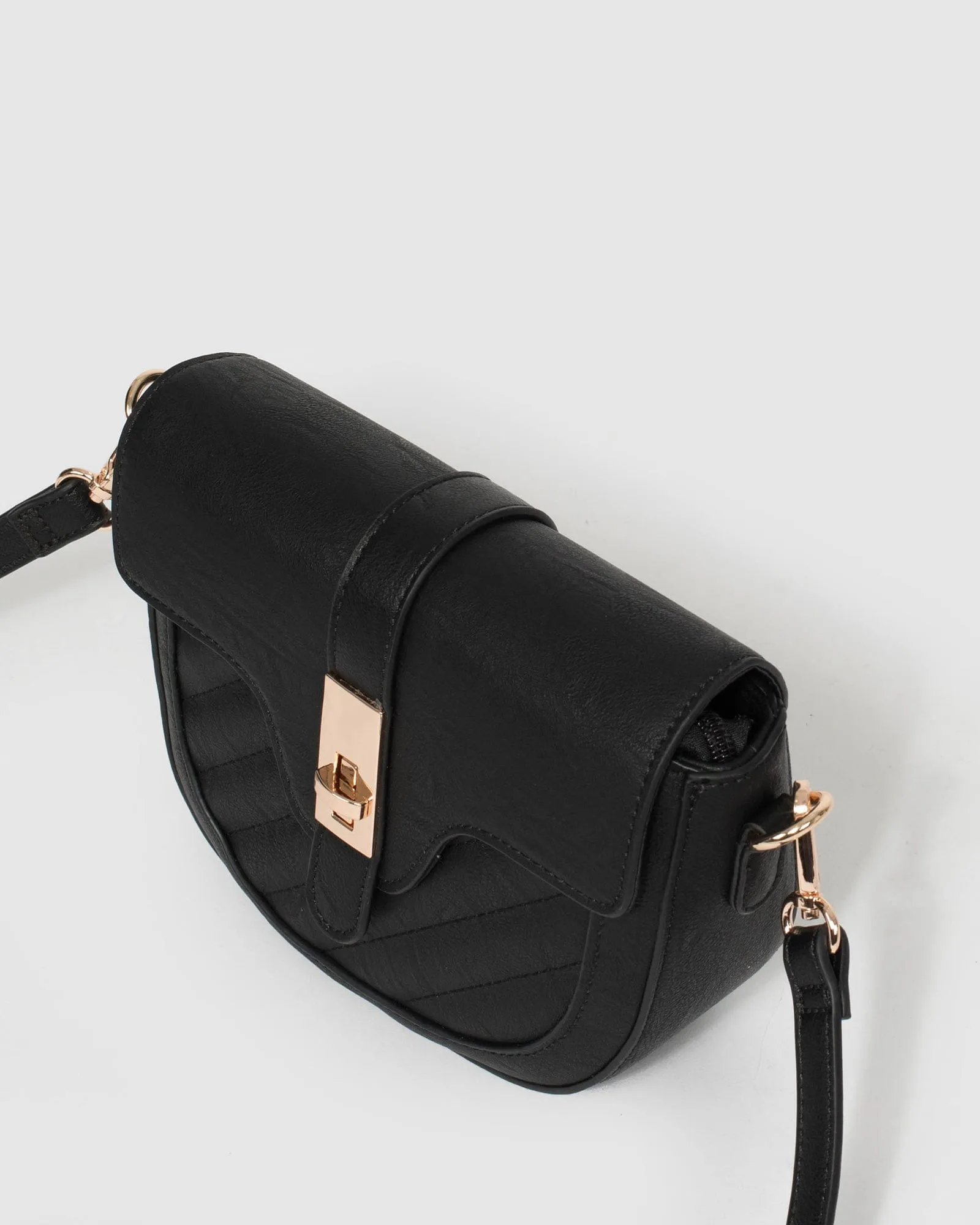 Black Lai Lock Crossbody Bag