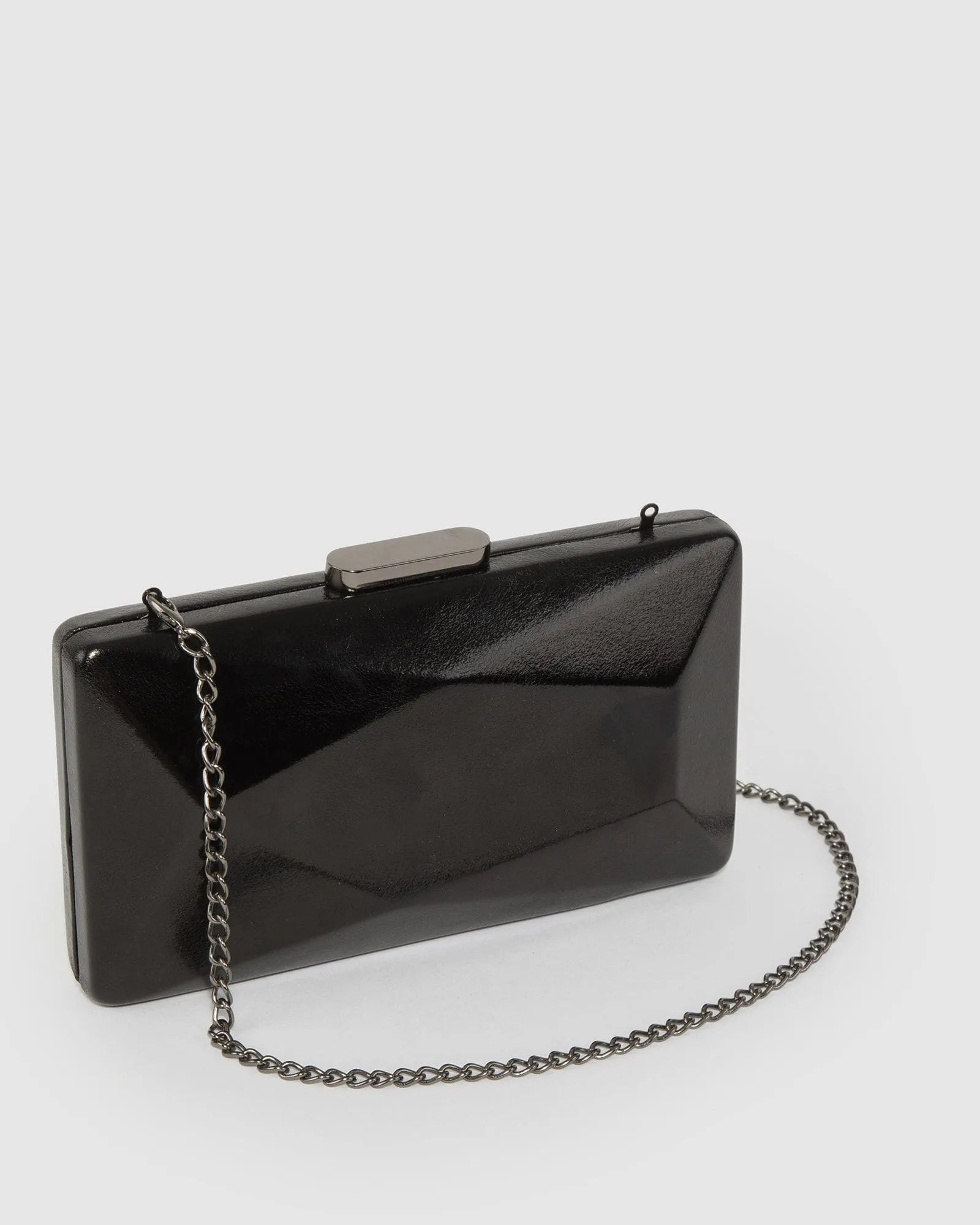 Black Liza Geo Hardcase Clutch Bag