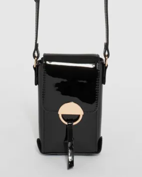 Black Mobile Crossbody Bag