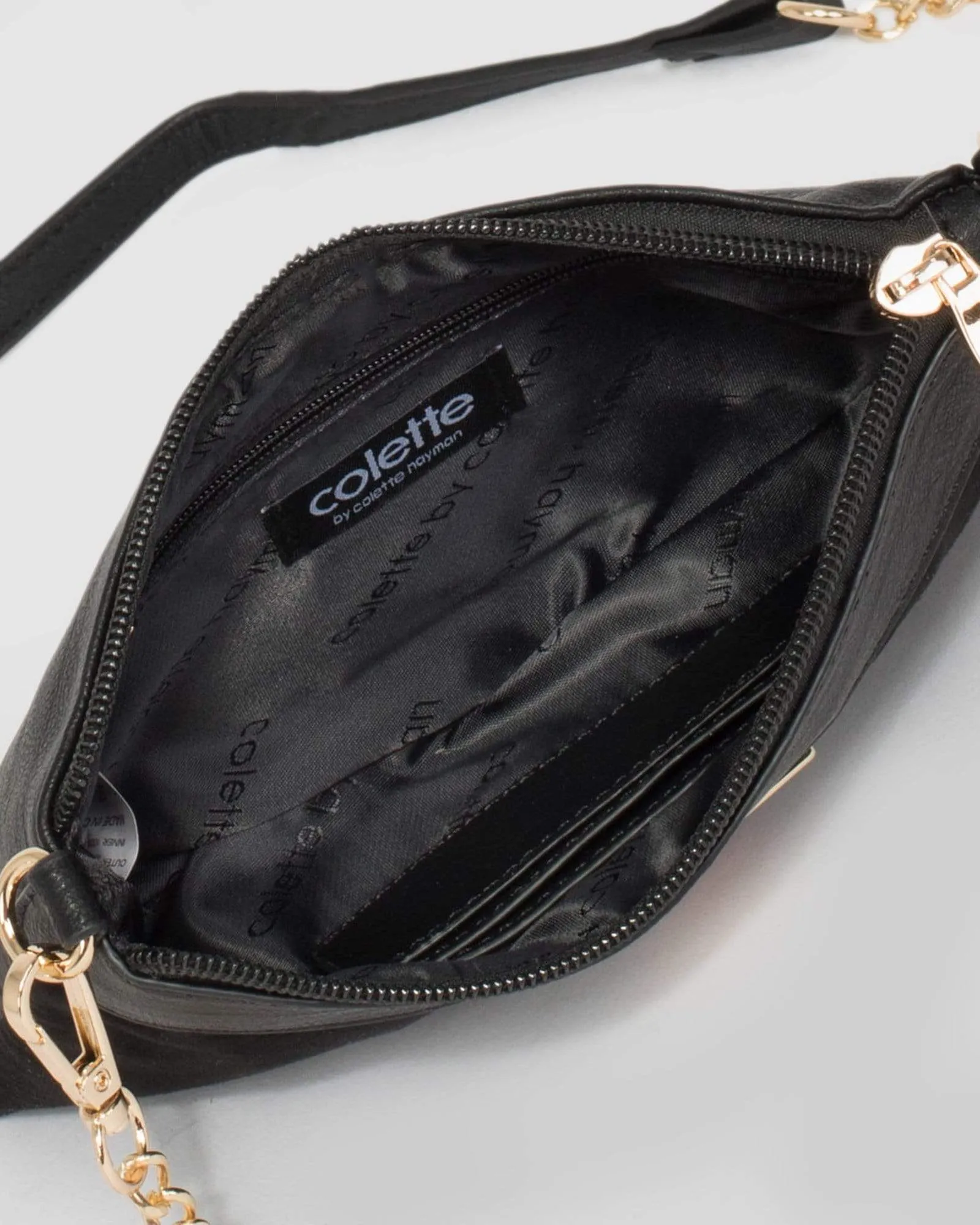 Black Peta Webbing Crossbody Bag