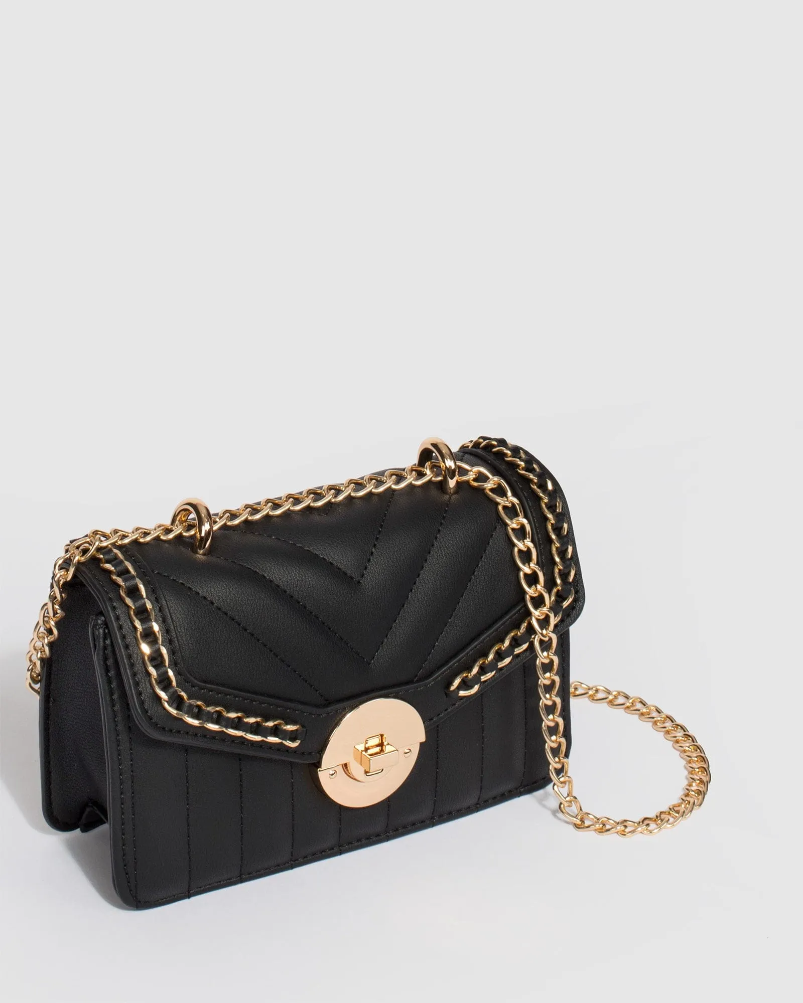 Black Ranillda Chain Crossbody Bag