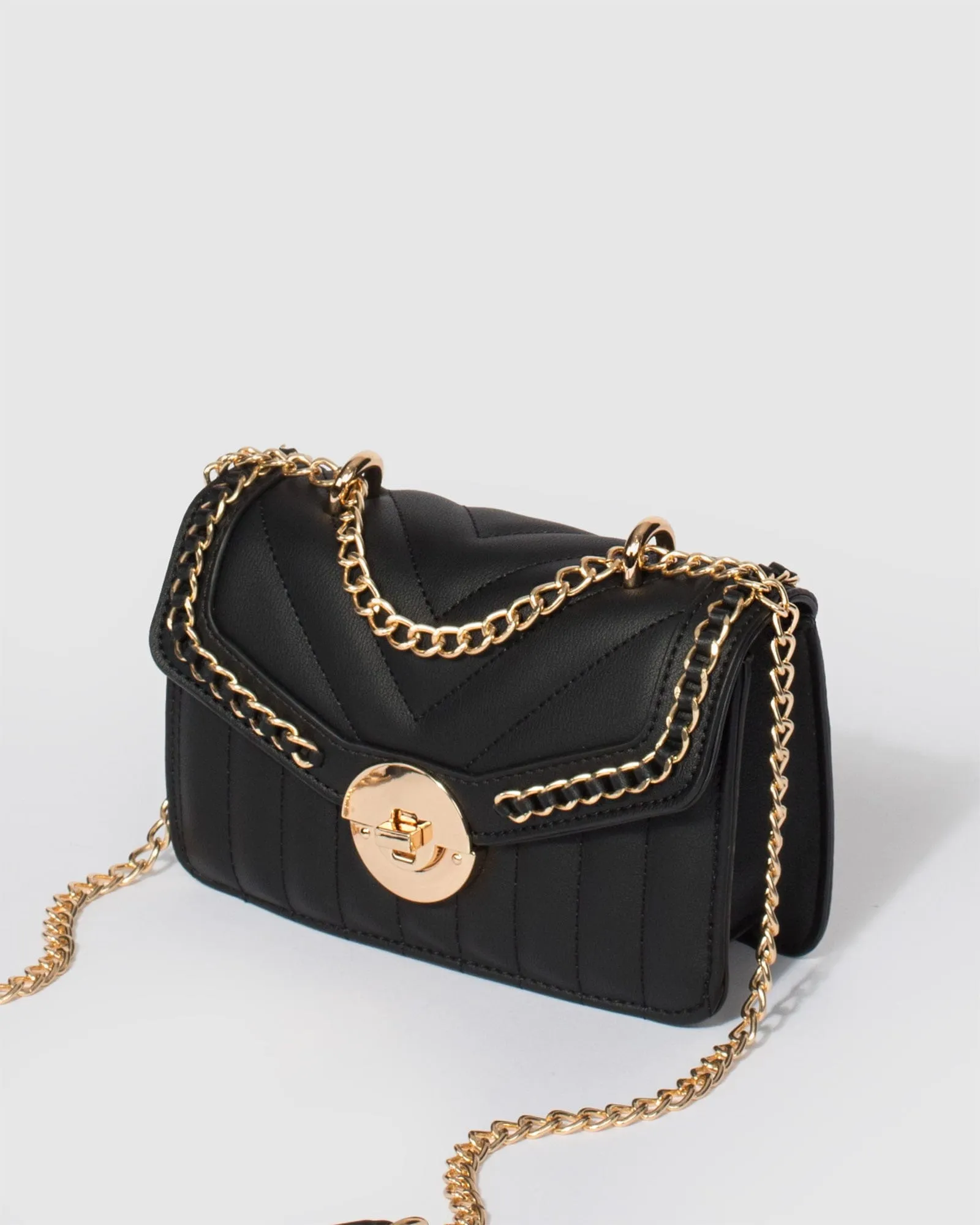 Black Ranillda Chain Crossbody Bag