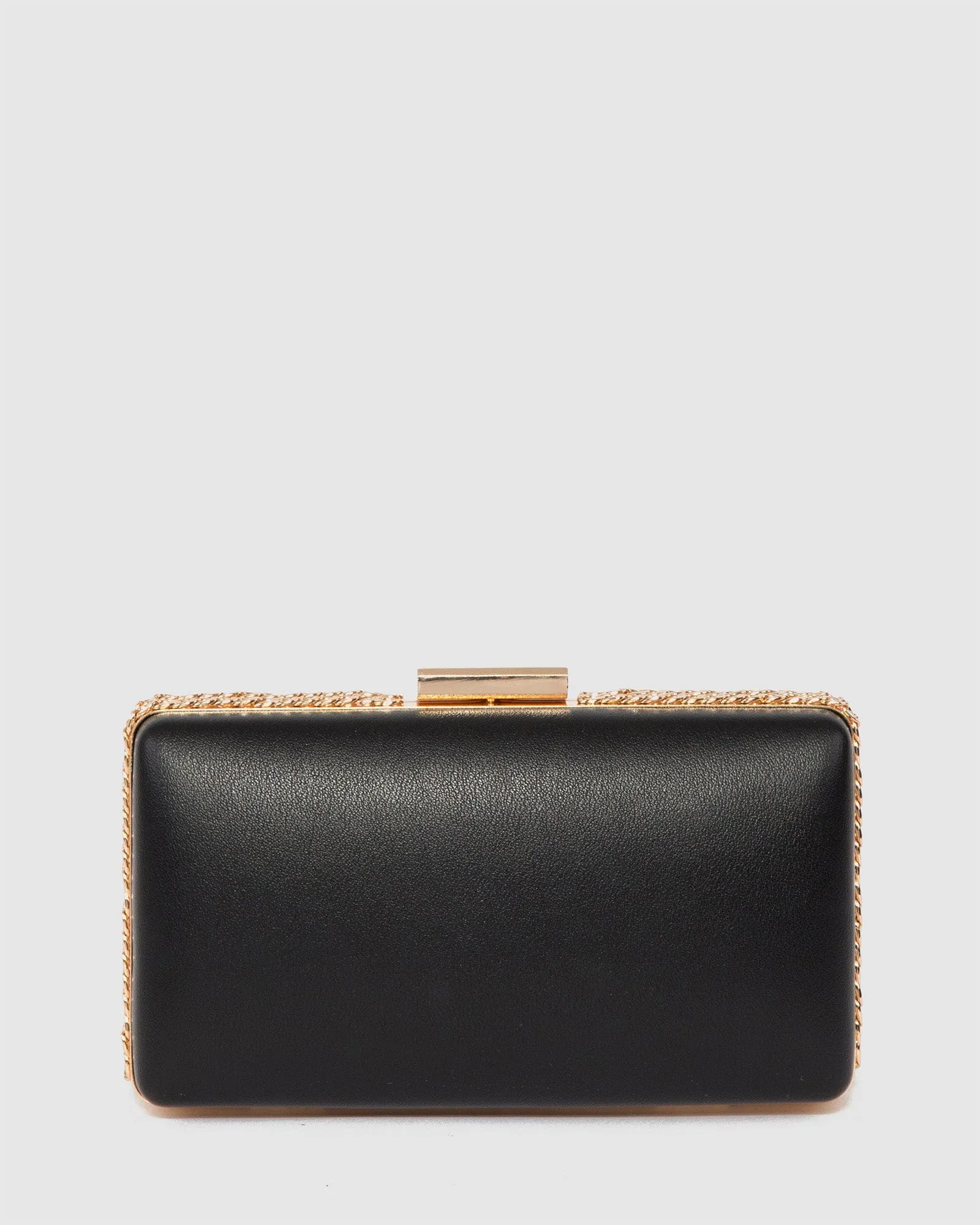 Black Steph Chain Clutch Bag